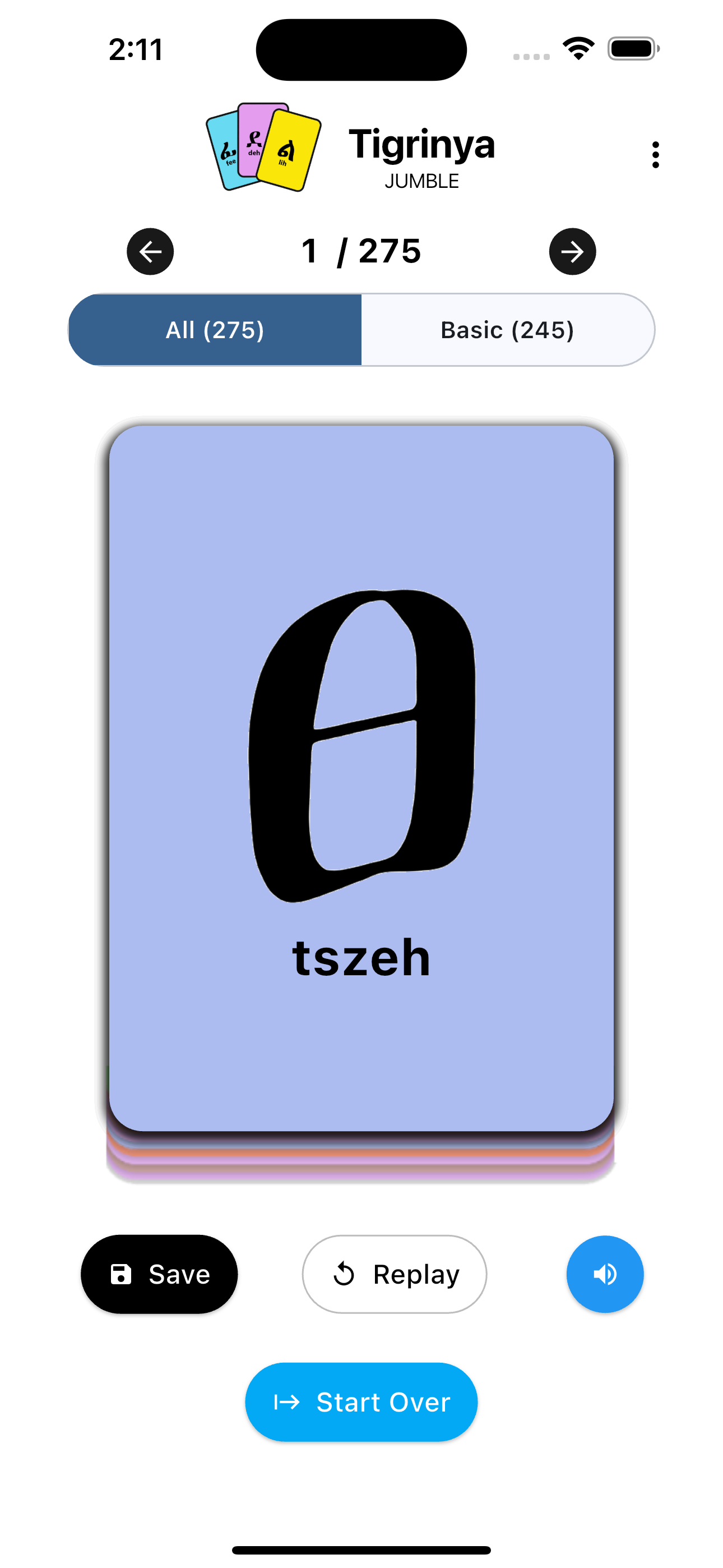 Lesson screen